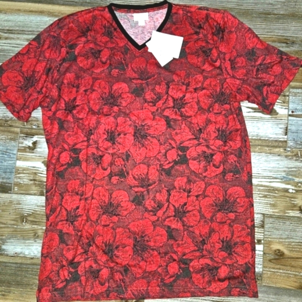 New nwt lularoe Devin shirt top xl  floral